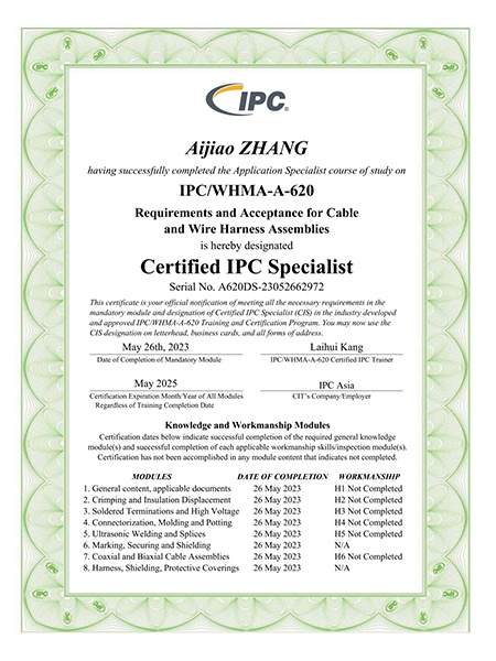 IPC620认证